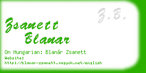 zsanett blanar business card