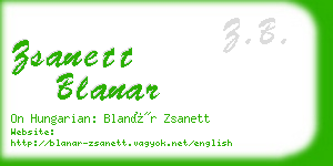 zsanett blanar business card